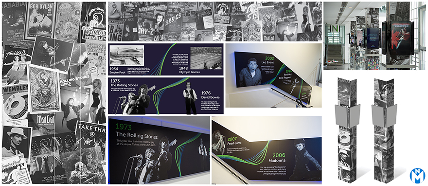 Print artwork designs for Wembley Arena