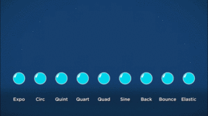 Nine easing options provided by the Ease & Wizz tool