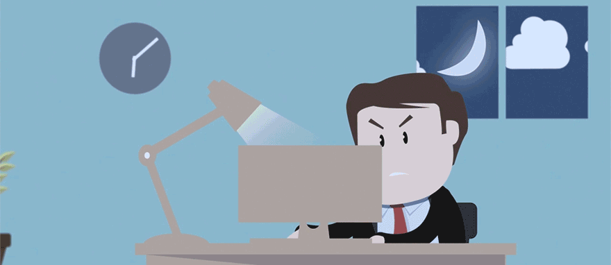 A frustrated character within the explainer video for EasyPQQ