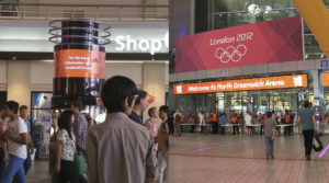 Animation content on the screens for the 2012 Olympics