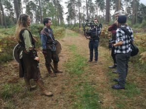 On set discussions before filming